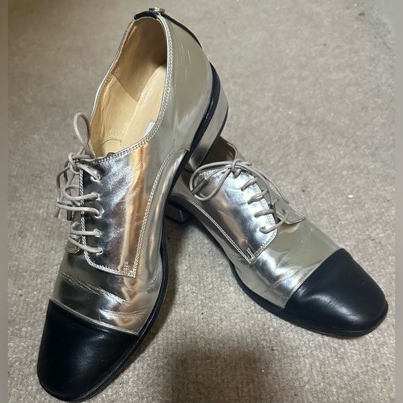Jimmy Choo, size 37, silver and black - Picture 1 of 7